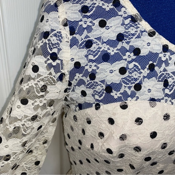 Betsy Johnson Lace Polka Dot Sweetheart Dress size 10 - Picture 4 of 5